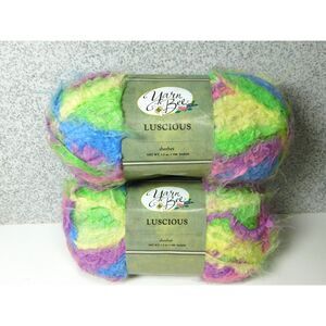 Yarn Bee Luscious Sherbet Yarn Skeins X 2 Rich Pastels Textured